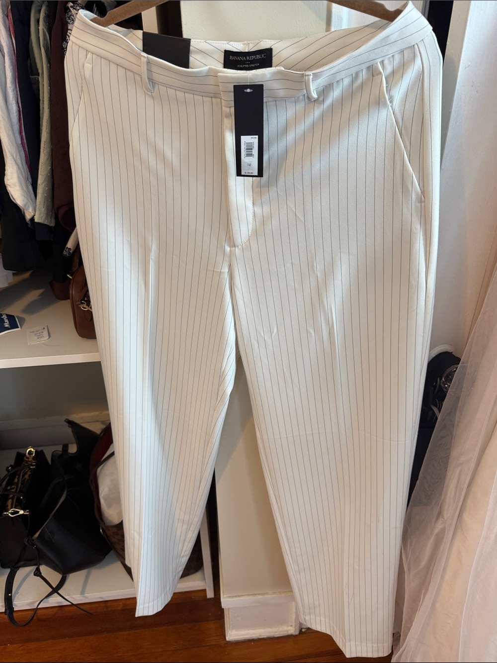 Banana R White Pinstripe Men’s Dress Pants